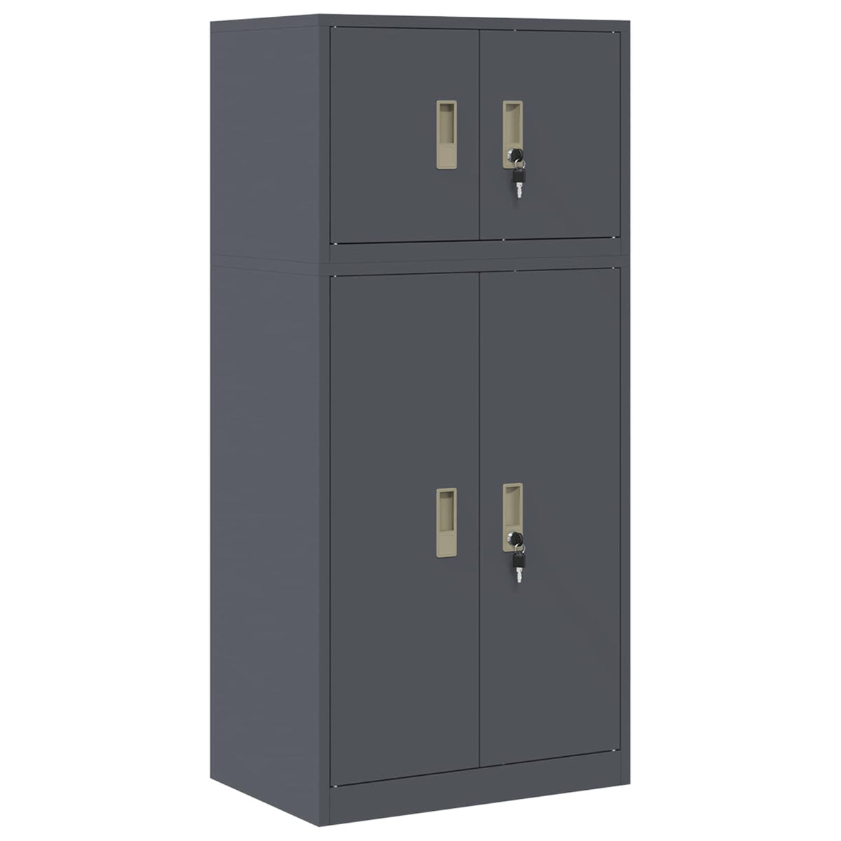 vidaXL Storage Cabinet 2 pcs Anthracite 60 x 40 x 130 cm Steel 2