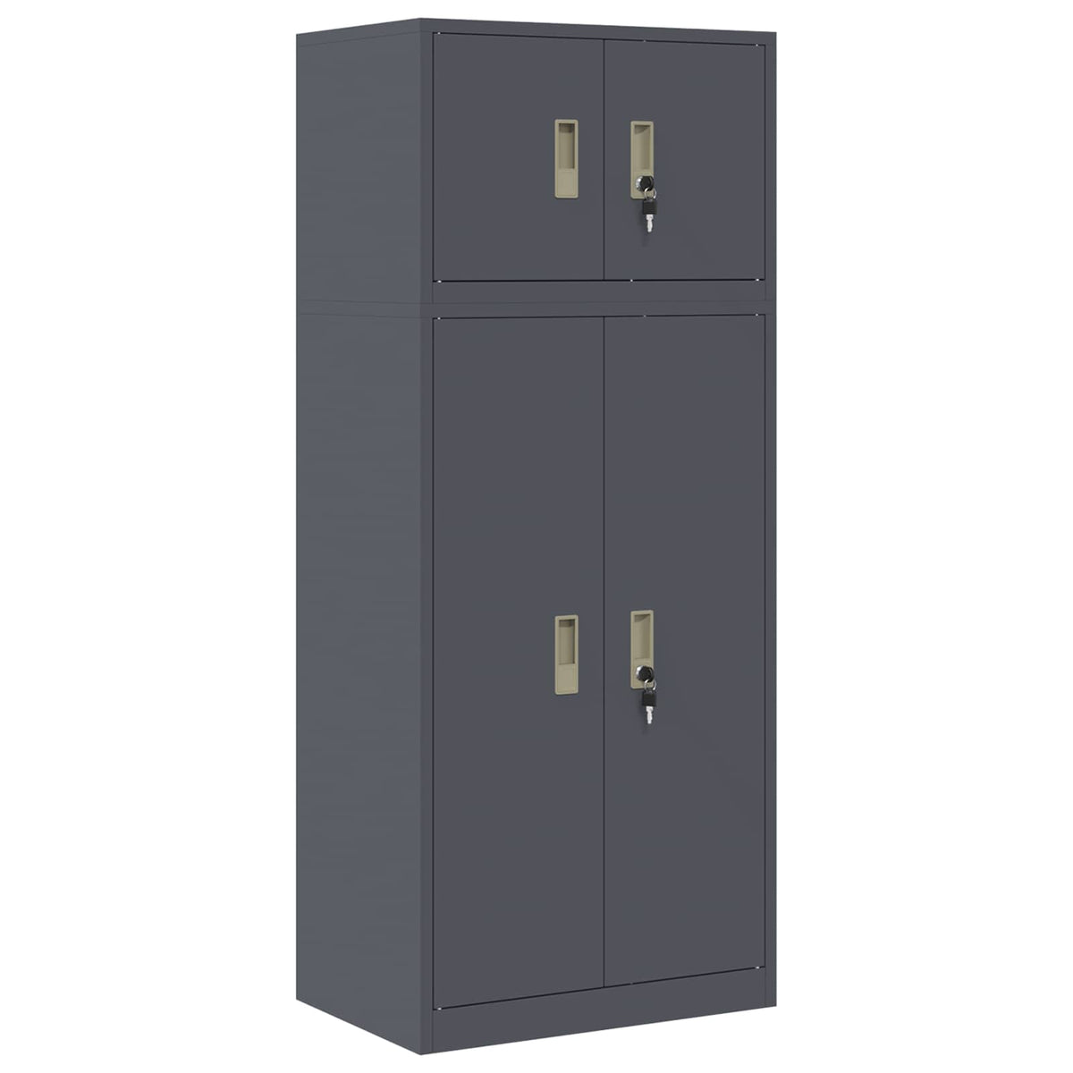 vidaXL Storage Cabinet 2 pcs Anthracite 60 x 40 x 145 cm Steel 2