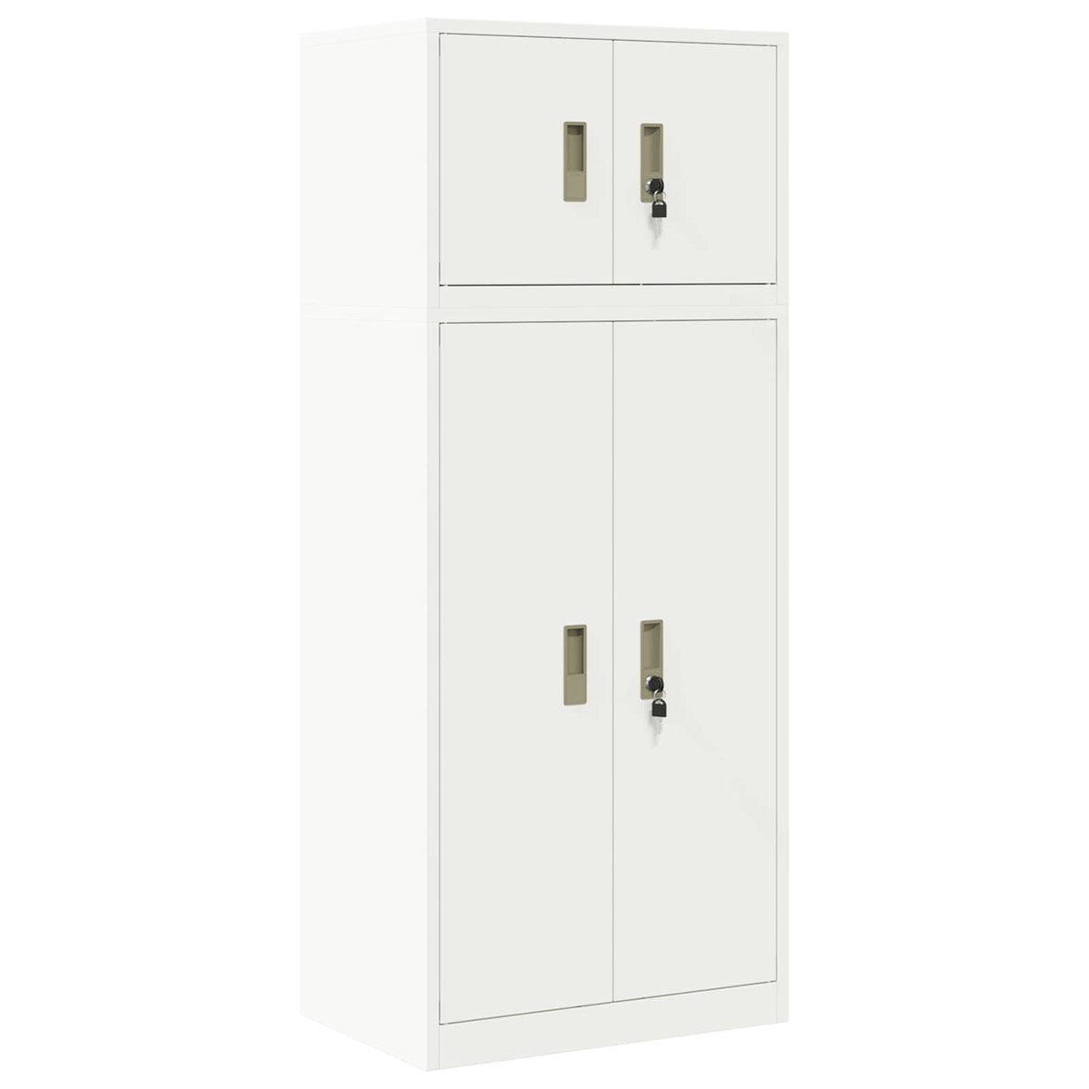 vidaXL Storage Cabinet 2 pcs White 60 x 40 x 145 cm Steel Lockable 2