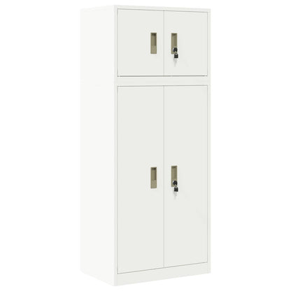 vidaXL Storage Cabinet 2 pcs White 60 x 40 x 145 cm Steel Lockable 2