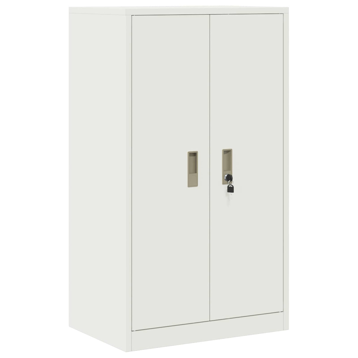 vidaXL Storage Cabinet 2 pcs White 60 x 40 x 145 cm Steel Lockable 6
