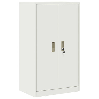 vidaXL Storage Cabinet 2 pcs White 60 x 40 x 145 cm Steel Lockable 6