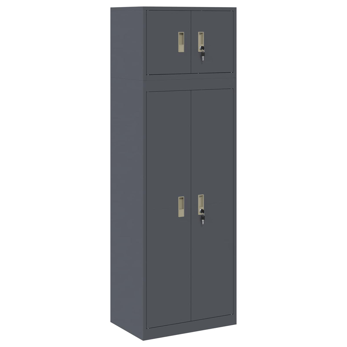vidaXL Storage Cabinet 2 pcs Anthracite 60 x 40 x 180 cm Steel 2