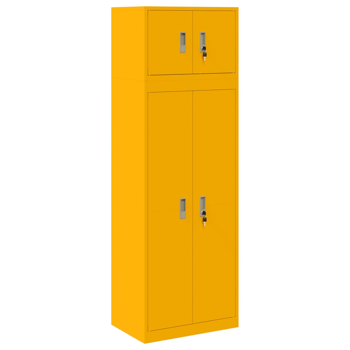 vidaXL Storage Cabinet 2 pcs Mustard Yellow 60 x 40 x 180 cm Steel 2