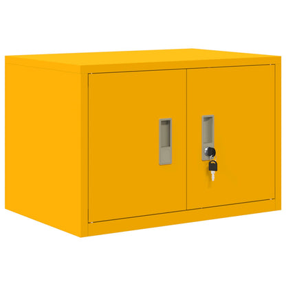 vidaXL Storage Cabinet 2 pcs Mustard Yellow 60 x 40 x 180 cm Steel 6