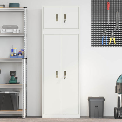vidaXL Storage Cabinet 2 pcs 60 x 40 x 180 cm Steel Lockable 4