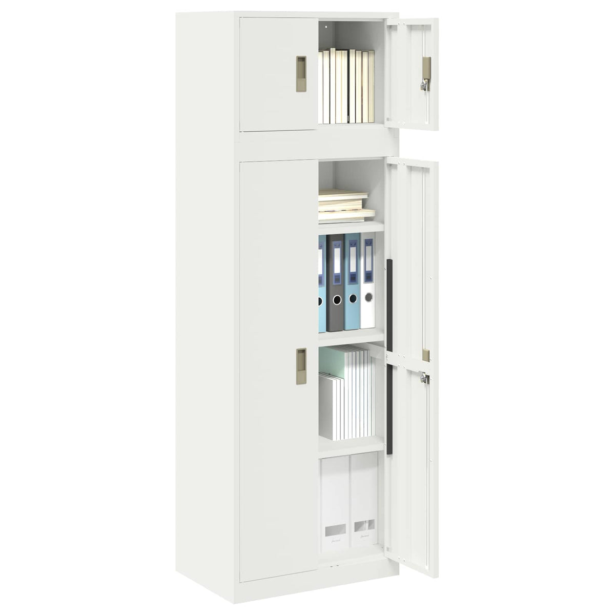 vidaXL Storage Cabinet 2 pcs 60 x 40 x 180 cm Steel Lockable 3