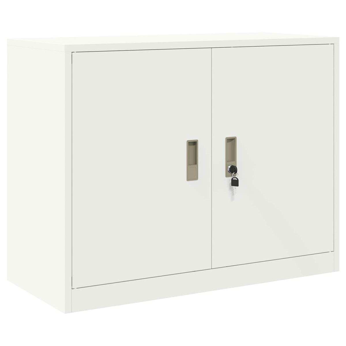 vidaXL Storage Cabinet 2 pcs White 90 x 40 x 160 cm Steel Lockable 5