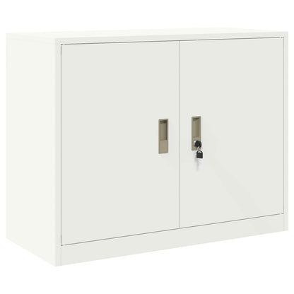 vidaXL Storage Cabinet 2 pcs White 90 x 40 x 175 cm Steel Lockable 5