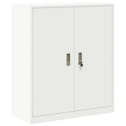vidaXL Storage Cabinet 2 pcs White 90 x 40 x 175 cm Steel Lockable 6