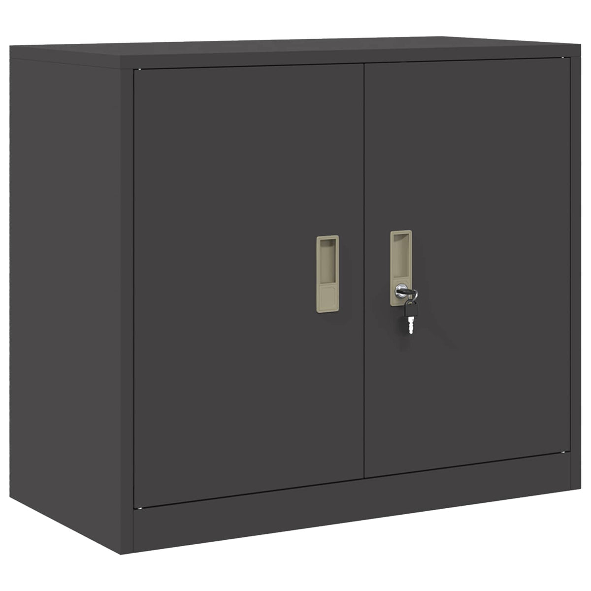 vidaXL Storage Cabinet 2 pcs Black 80 x 40 x 175 cm Steel Lockable 5