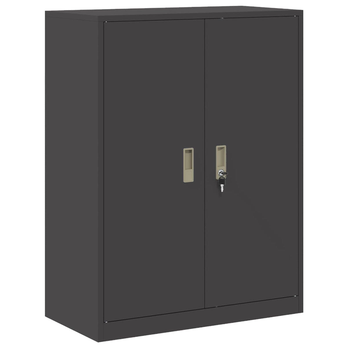 vidaXL Storage Cabinet 2 pcs Black 80 x 40 x 175 cm Steel Lockable 6