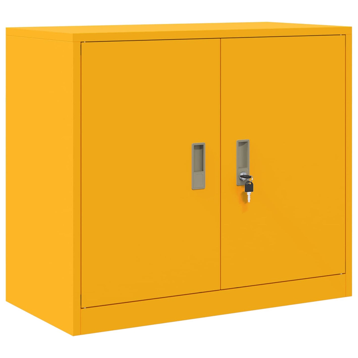 vidaXL Storage Cabinet 2 pcs Mustard Yellow 80 x 40 x 175 cm Steel 5