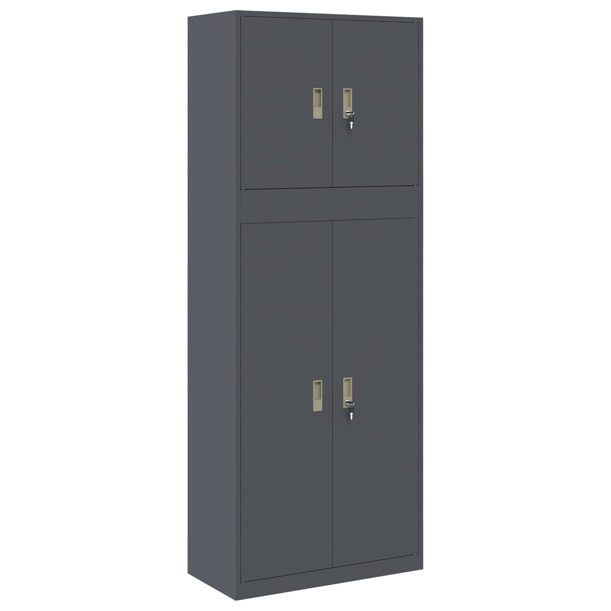 vidaXL Storage Cabinet 2 pcs Anthracite 80 x 40 x 210 cm Steel 2