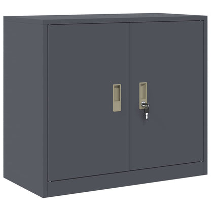 vidaXL Storage Cabinet 2 pcs Anthracite 80 x 40 x 210 cm Steel 5
