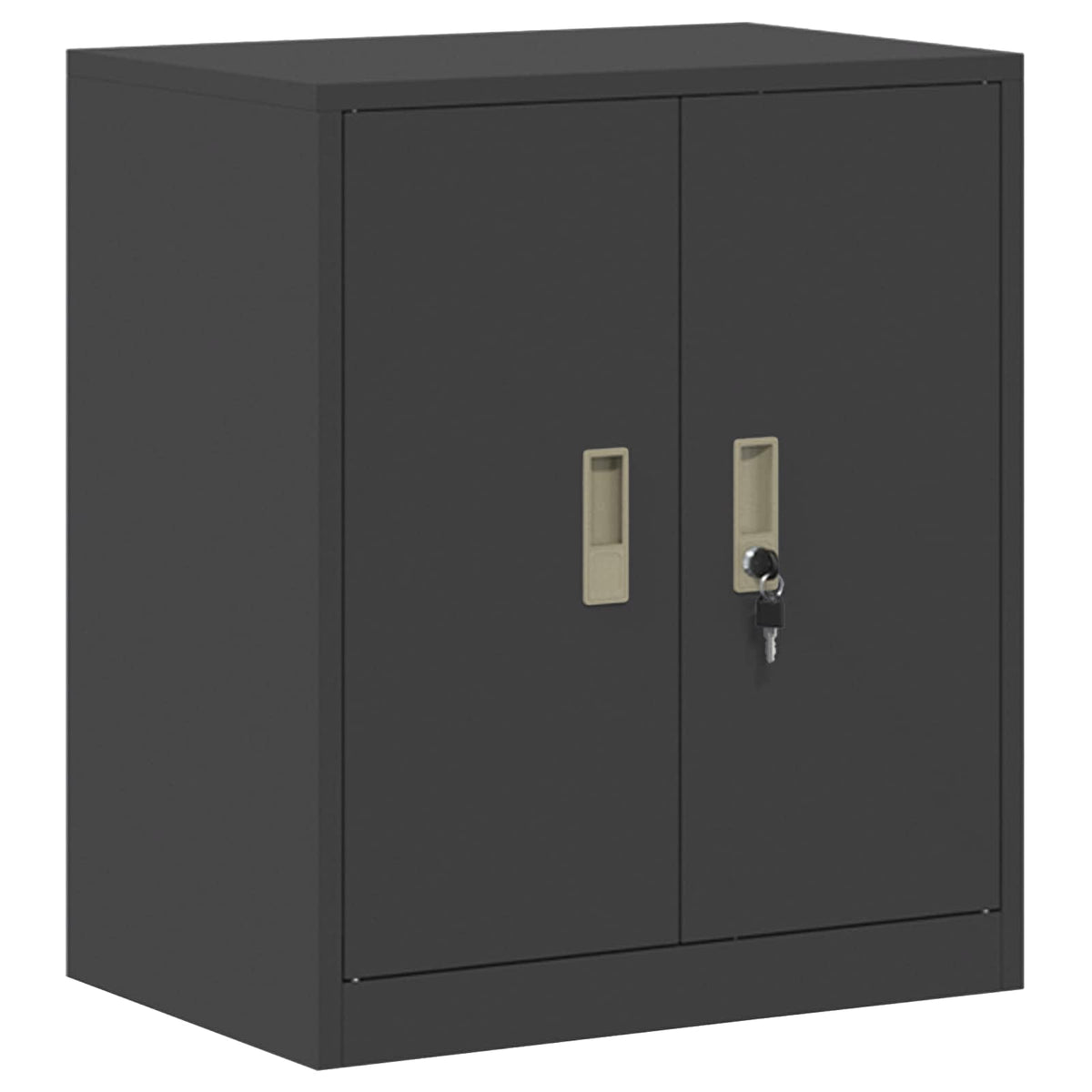 vidaXL Storage Cabinet 2 pcs Black 60 x 40 x 175 cm Steel Lockable 6