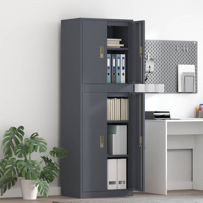 vidaXL Storage Cabinet 2 pcs 60 x 40 x 210 cm Steel