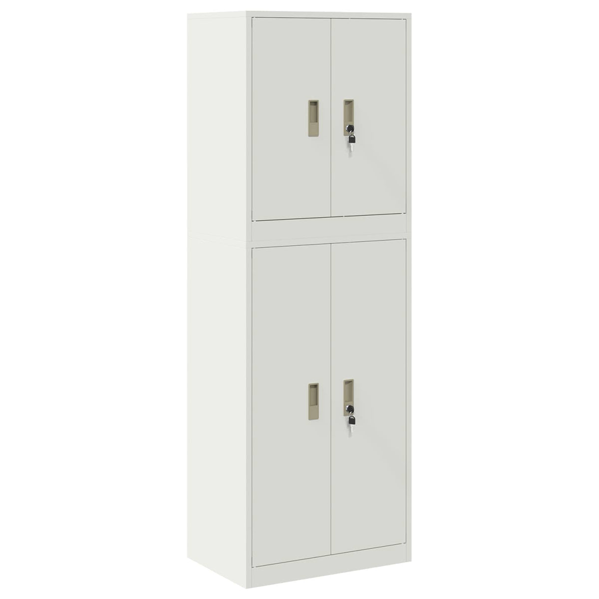 vidaXL Storage Cabinet 2 pcs White 60 x 40 x 175 cm Steel Lockable 2