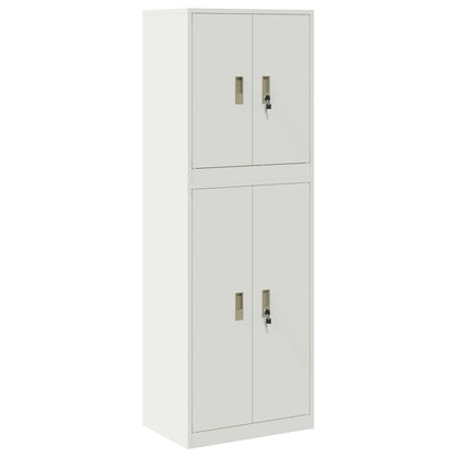 vidaXL Storage Cabinet 2 pcs White 60 x 40 x 175 cm Steel Lockable 2