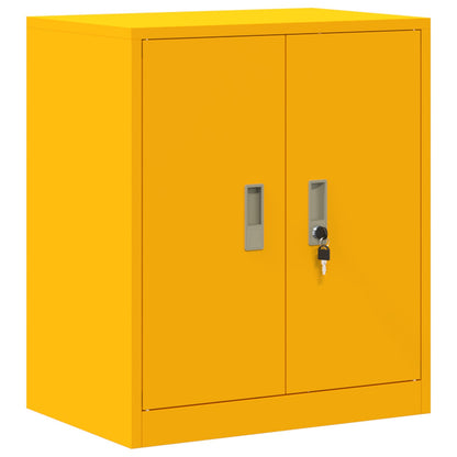 vidaXL Storage Cabinet 2 pcs Mustard Yellow 60 x 40 x 210 cm Steel 5