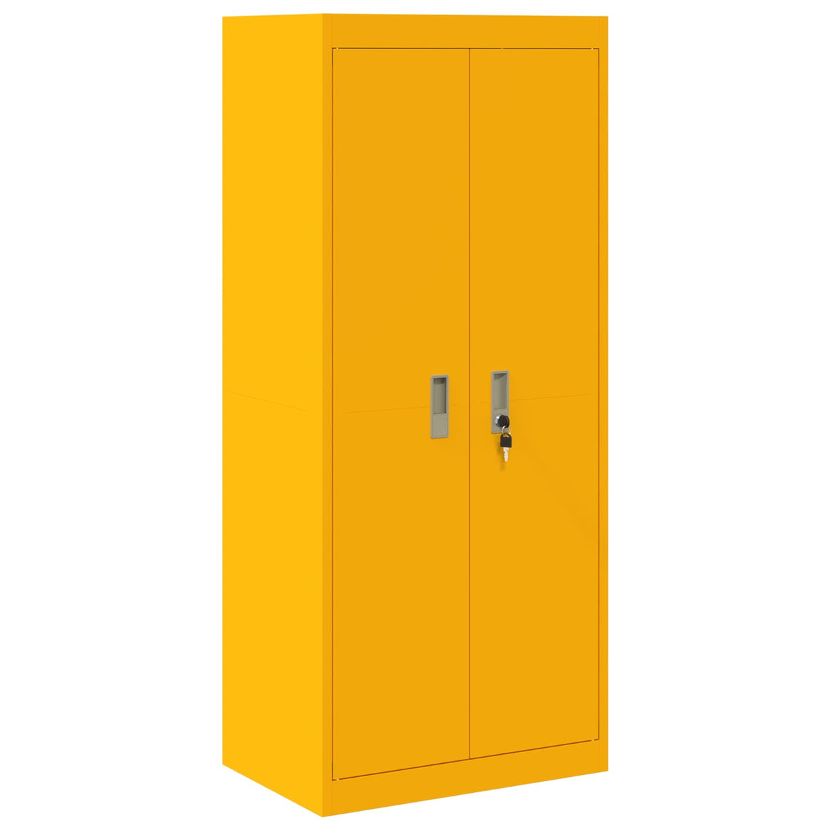 vidaXL Storage Cabinet 2 pcs Mustard Yellow 60 x 40 x 210 cm Steel 6