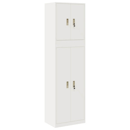 vidaXL Storage Cabinet 2 pcs 60 x 40 x 210 cm Steel Lockable 2