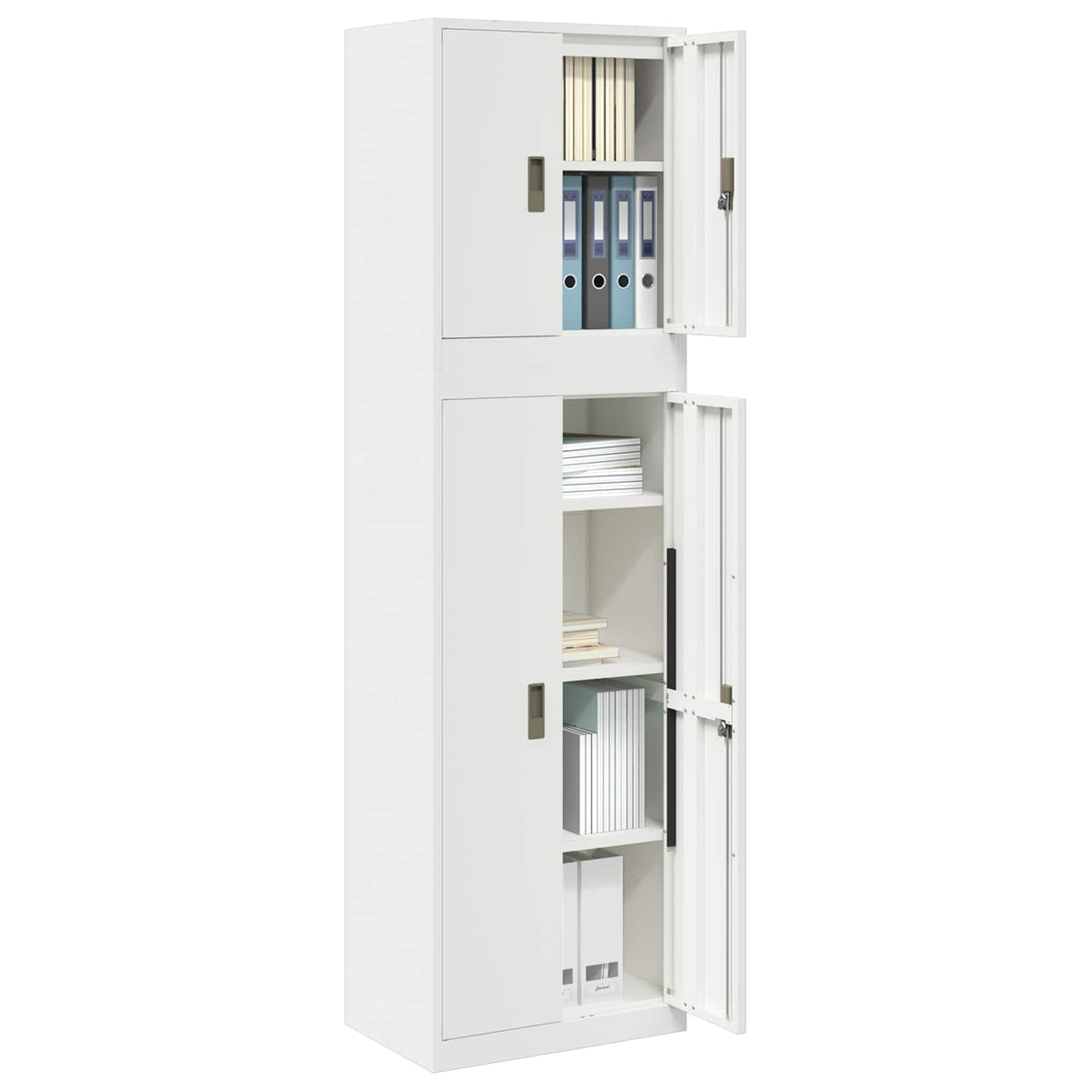 vidaXL Storage Cabinet 2 pcs 60 x 40 x 210 cm Steel Lockable 3