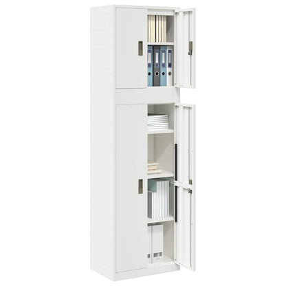 vidaXL Storage Cabinet 2 pcs 60 x 40 x 210 cm Steel Lockable 3