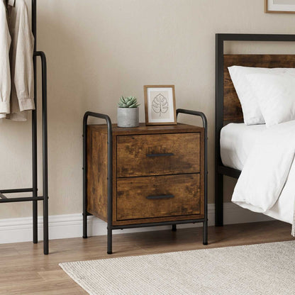 Bedside Cabinet 40 x 30 x 50 cm Engineered Wood Smoked oak 1