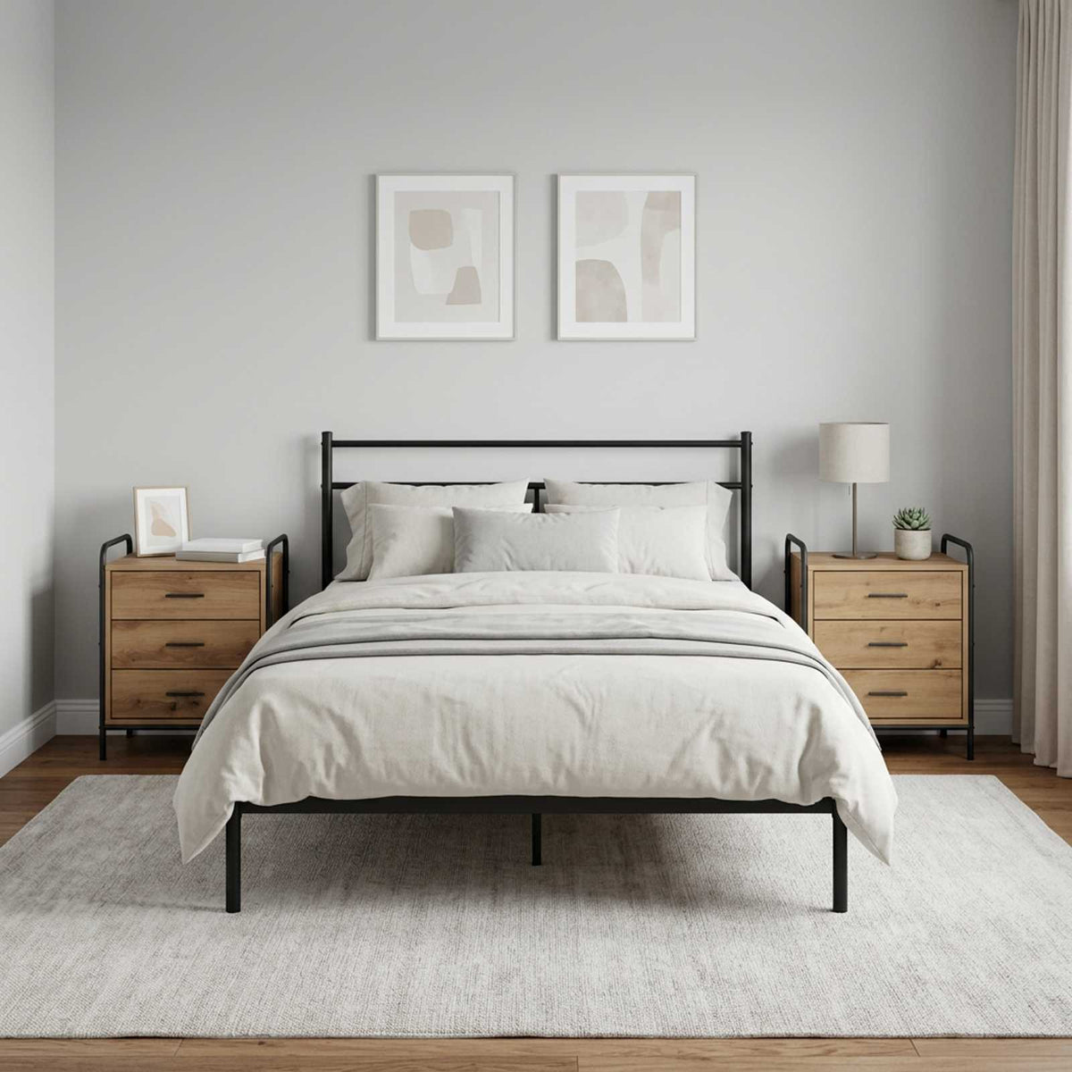 Bedside Cabinet 48 x 36.5 x 60 cm Artisan oak 2