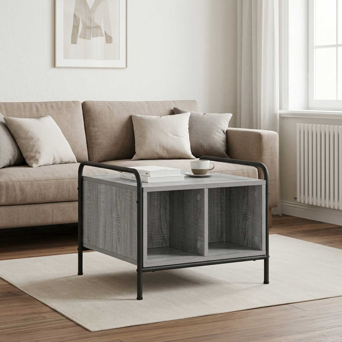 Coffee Table Engineered Wood Grey sonoma 50 cm 49 cm