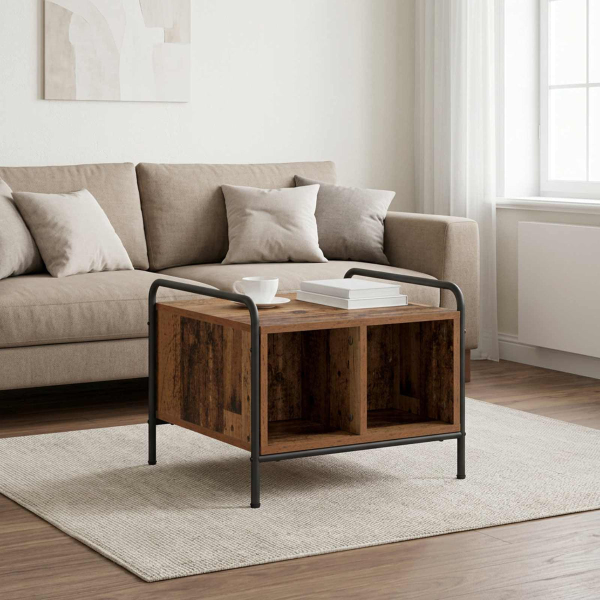 Coffee Table Engineered Wood Old wood 50 cm 49 cm