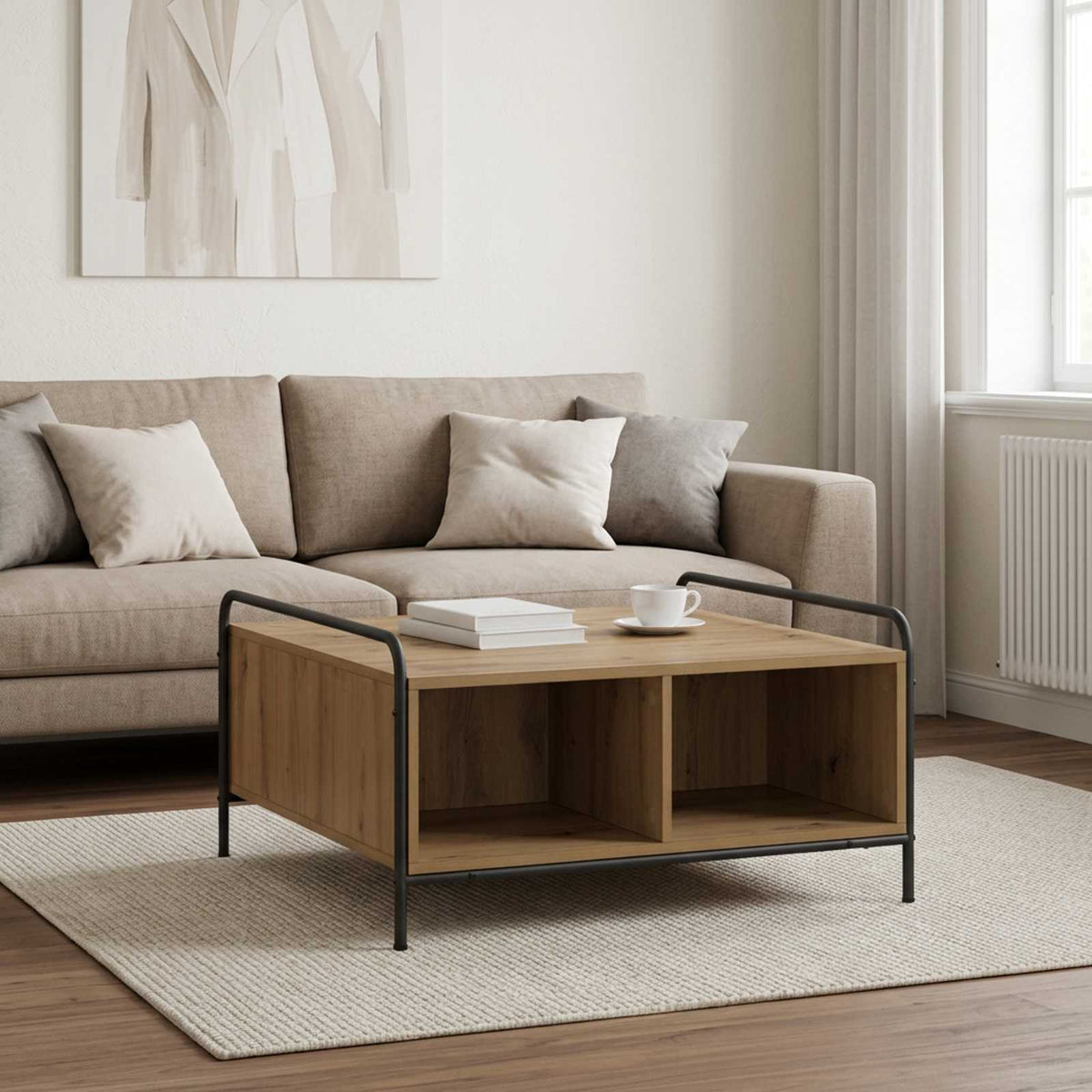 Coffee Table Engineered Wood Artisan oak 80 cm 80 cm