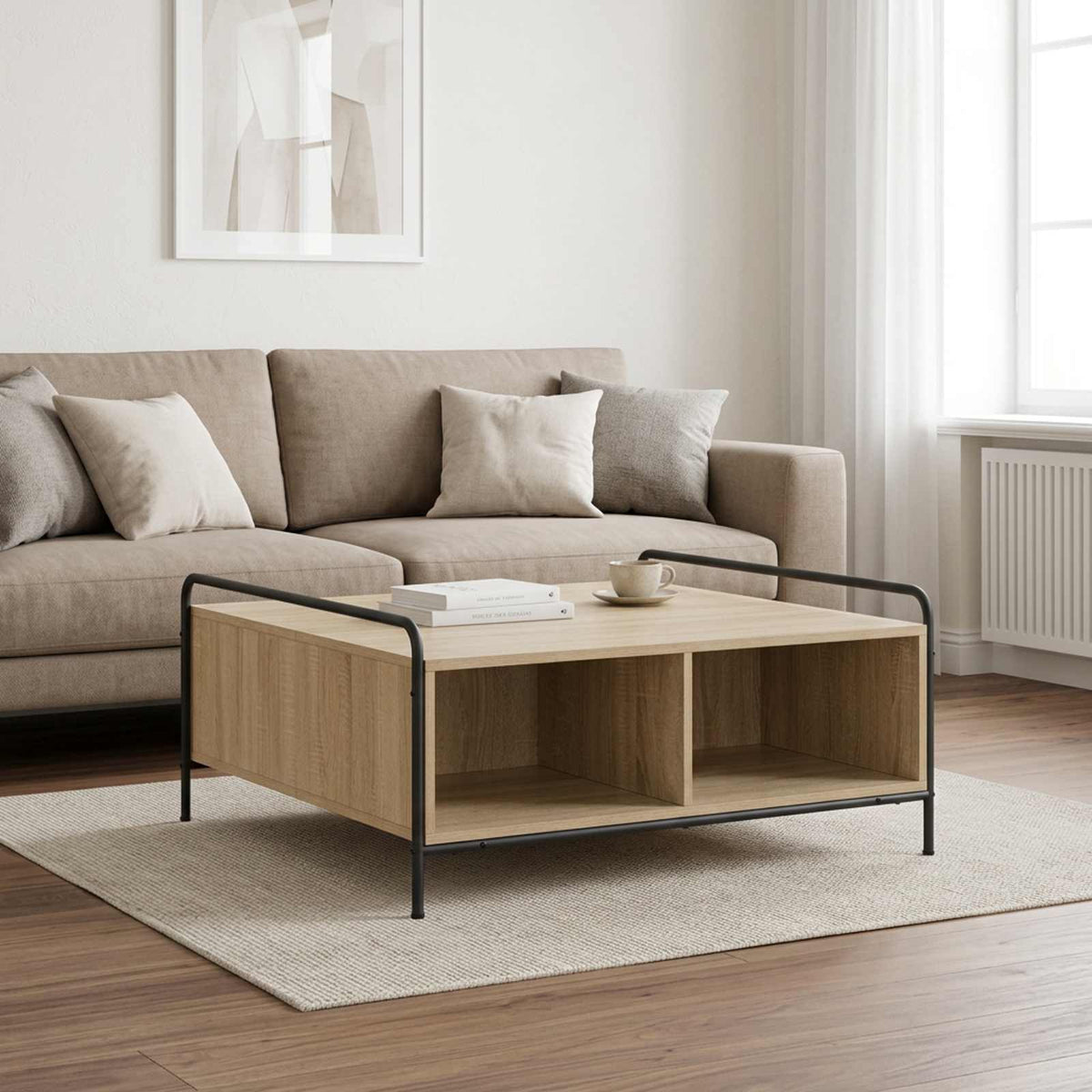 Coffee Table Engineered Wood Sonoma oak 90 cm 90 cm