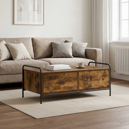 Coffee Table 99.5 x 49 x 41 cm Engineered Wood Smoked oak