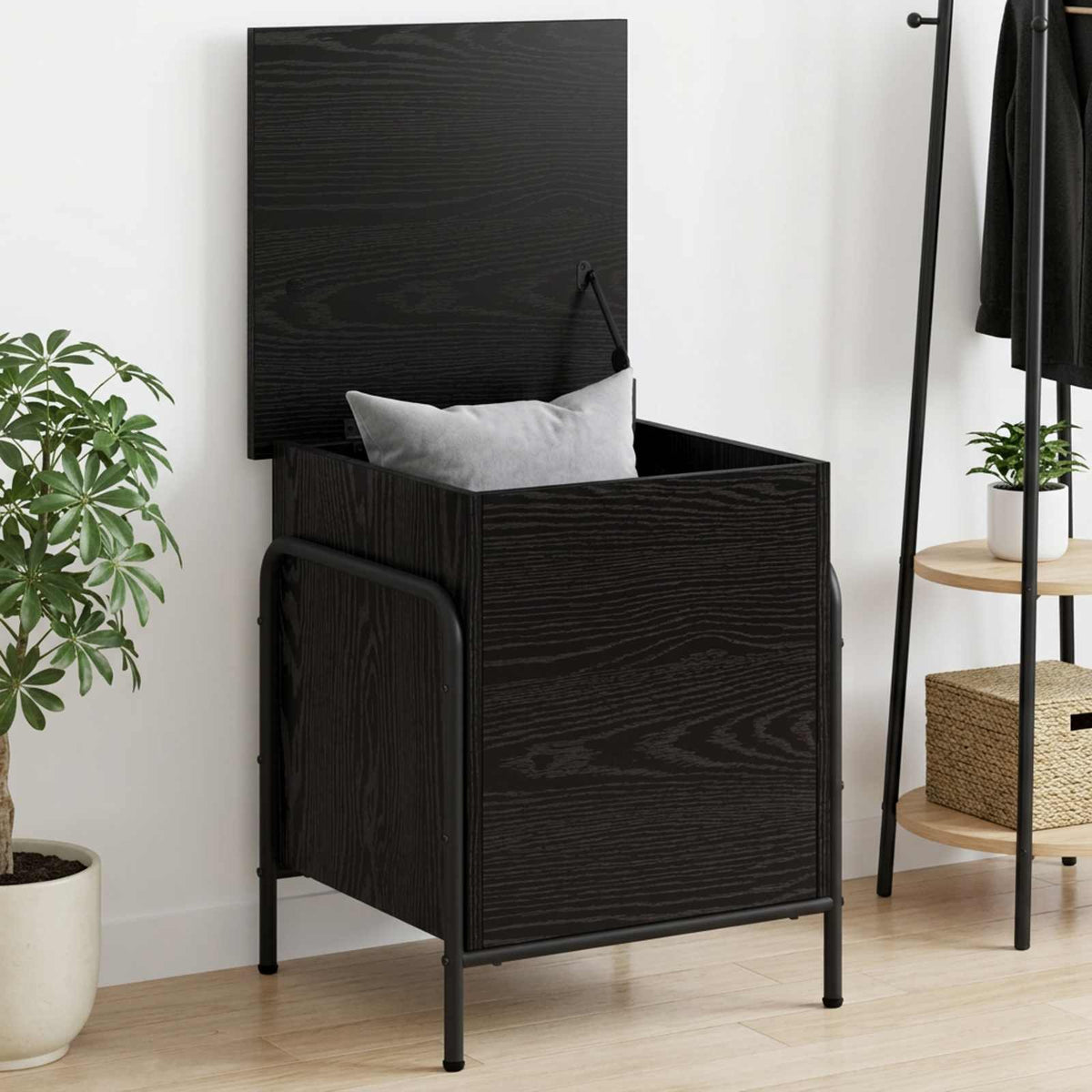 Storage Box Engineered Wood 40.5 x 40 x 49.5 cm Black oak