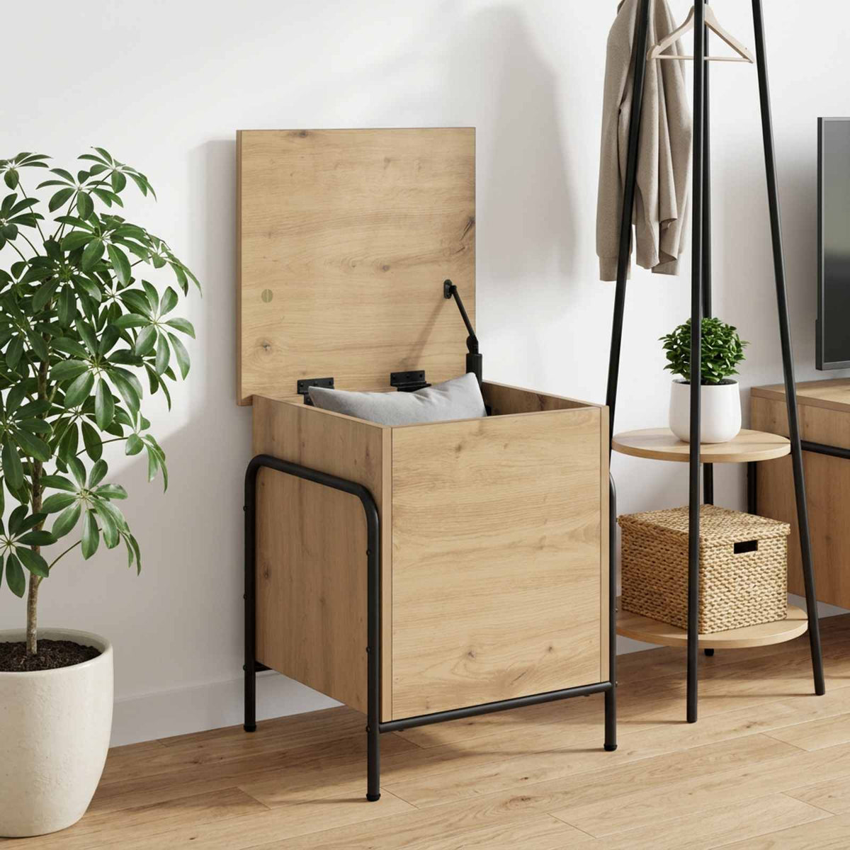 Storage Box Engineered Wood 40.5 x 40 x 49.5 cm Artisan oak