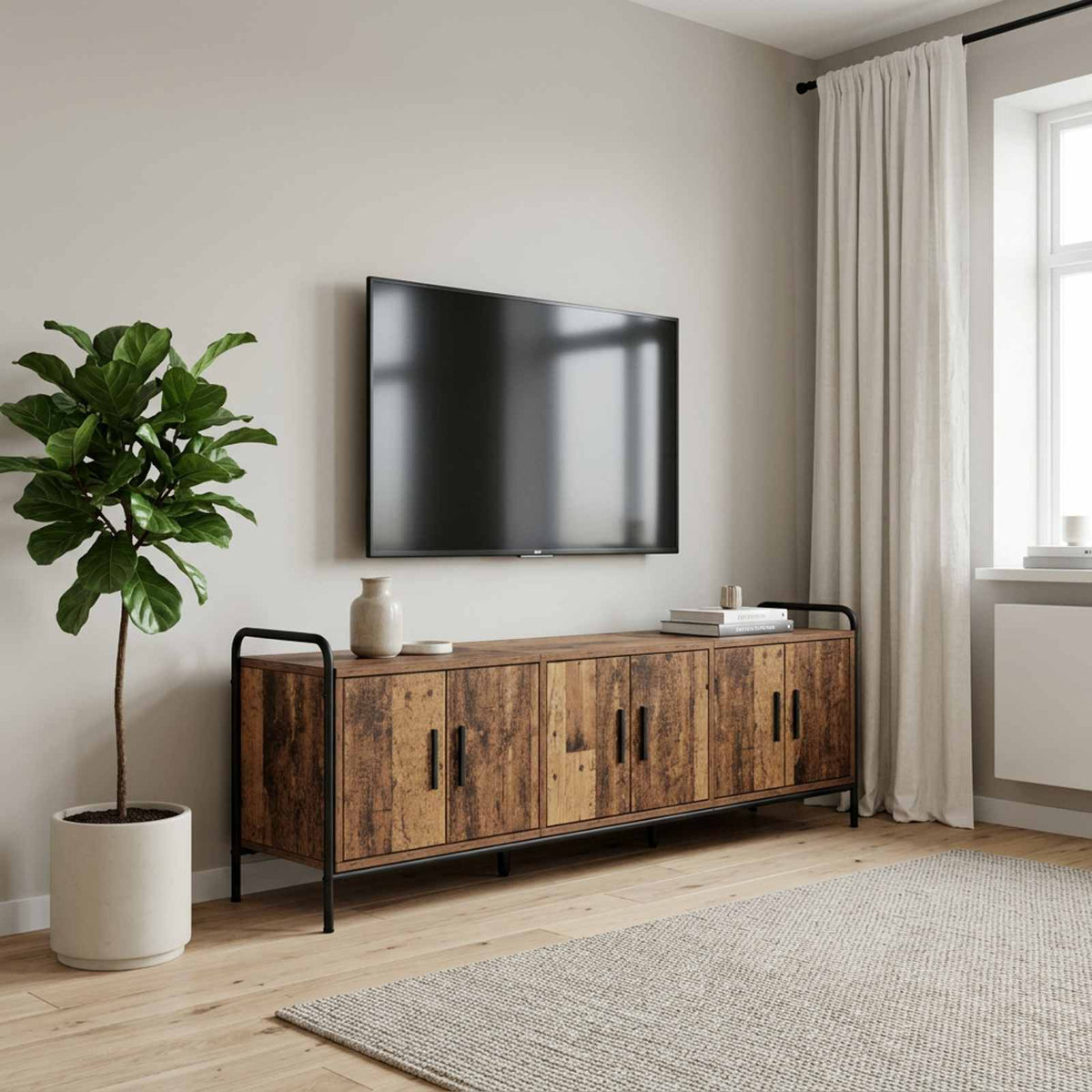 TV Cabinet Engineered Wood Old wood 146 x 33 x 50 cm