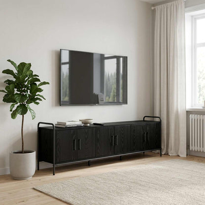 TV Cabinet Engineered Wood Black oak 167.5 x 33 x 50 cm
