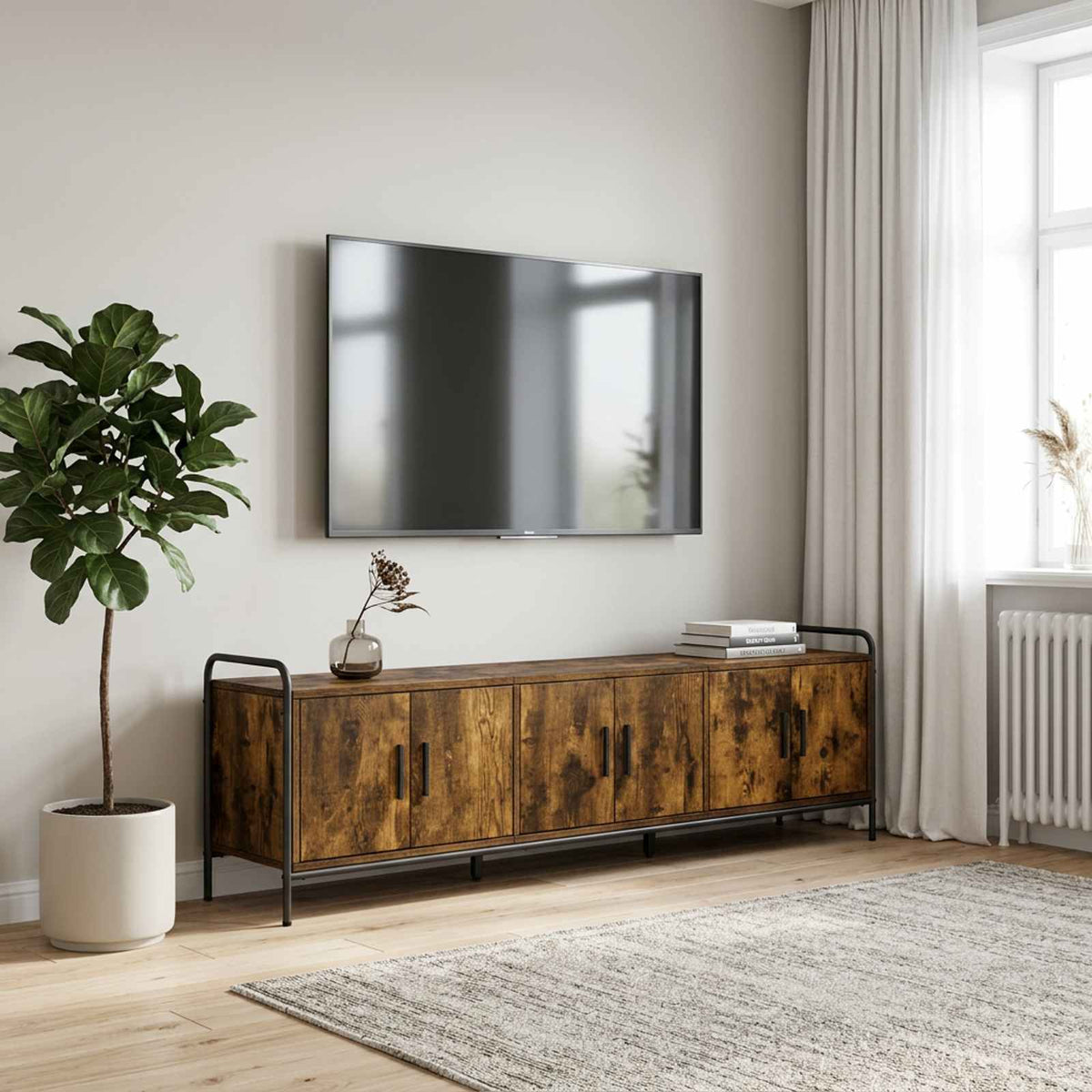 TV Cabinet Engineered Wood Smoked oak 167.5 x 33 x 50 cm