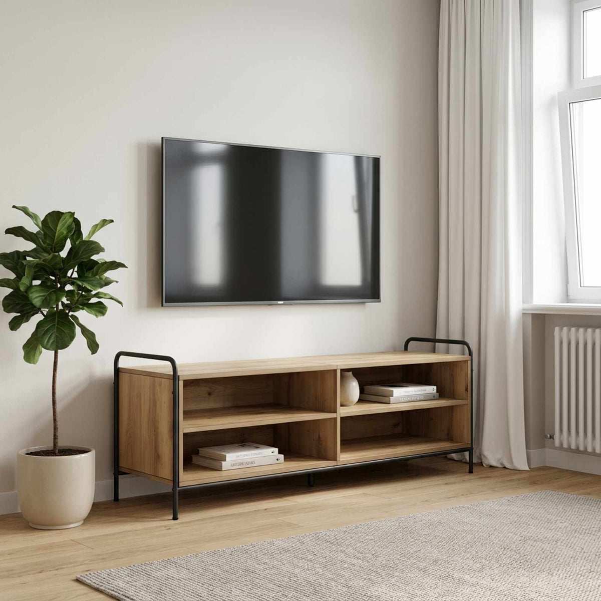 TV Cabinet Engineered Wood Depth 39.5 cm Artisan oak 140 cm