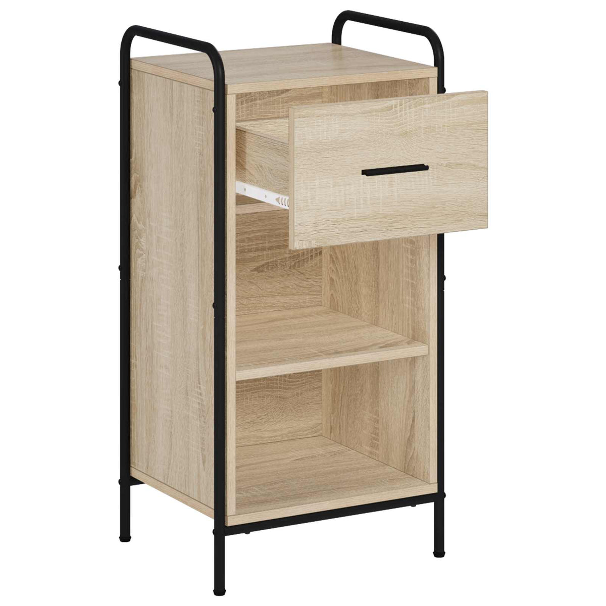 Sideboard 40 x 33 x 80.5 cm Engineered Wood with 1 Drawer & 1 Shelf Sonoma oak
