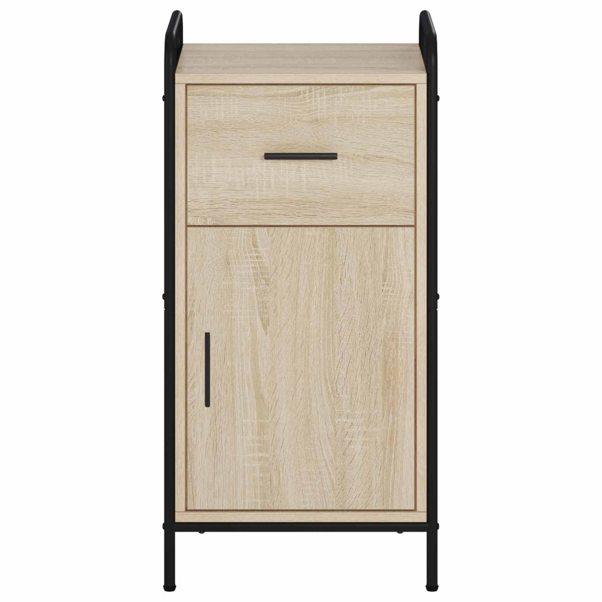 Sideboard 40 x 33 x 80.5 cm Engineered Wood with 1 Drawer & 1 Door Sonoma oak