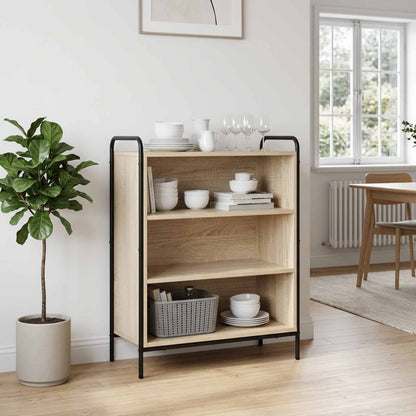 Sideboard 73 x 33 x 81 cm Engineered Wood with 2 Shelves Sonoma oak