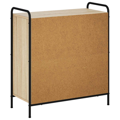 Sideboard 73 x 33 x 81 cm Engineered Wood with 2 Shelves Sonoma oak