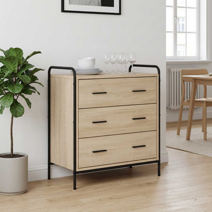 Drawer Cabinet 70 x 39.5 x 71 cm Engineered Wood Sonoma oak