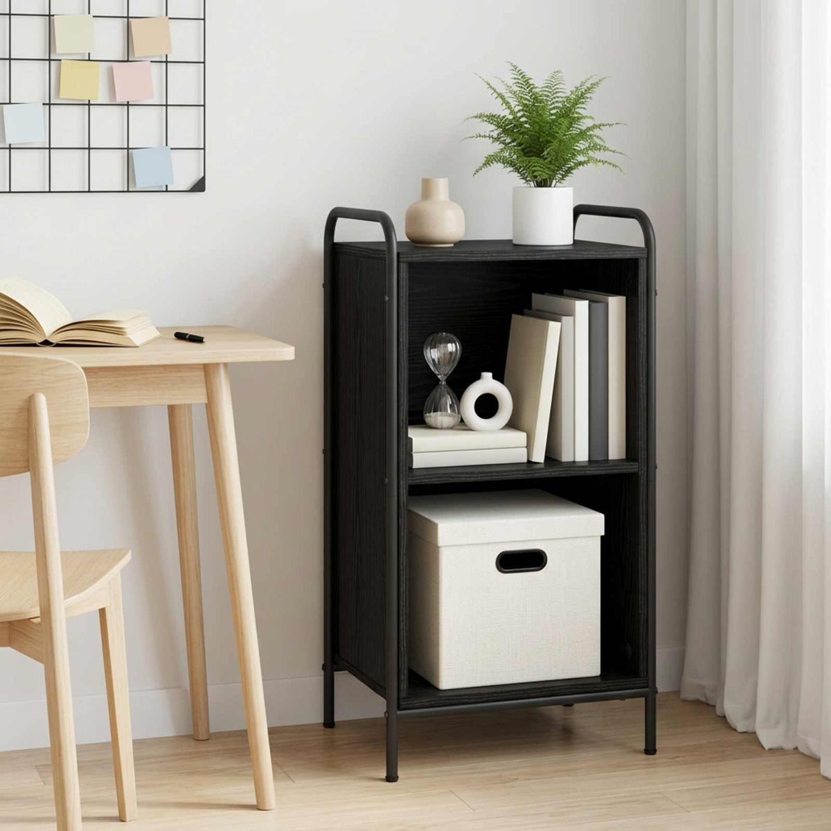 Book Cabinet Engineered Wood Width 43 cm Black oak 80 cm