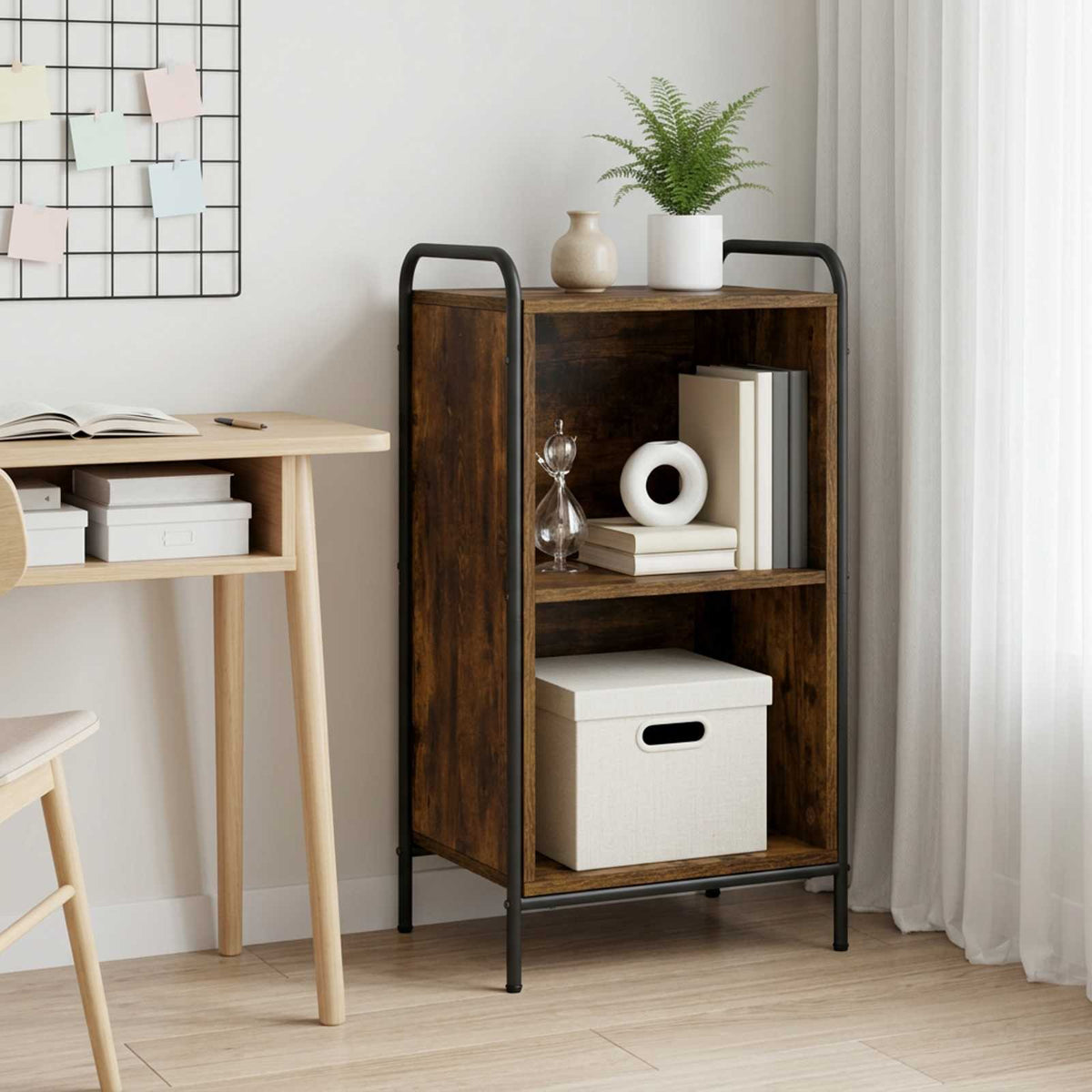 Book Cabinet Engineered Wood Width 43 cm Smoked oak 80 cm