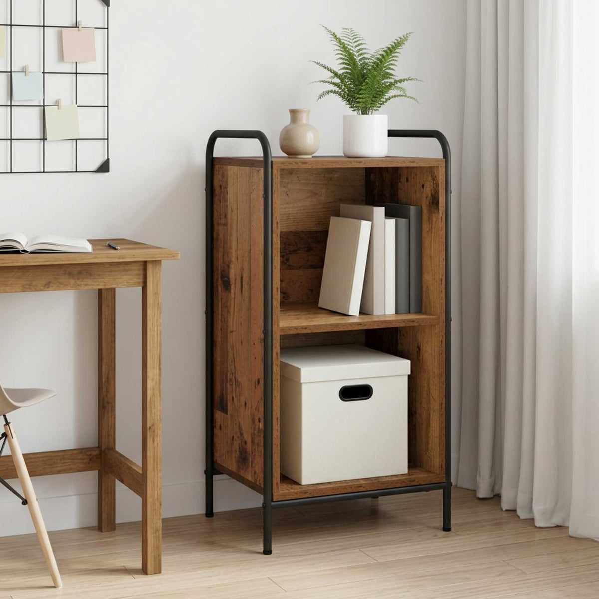 Book Cabinet Engineered Wood Width 43 cm Old wood 80 cm