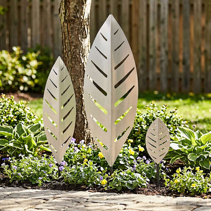 Garden Stake 3 pcs 116.5 x 35 x 3 cm Steel Stainless steel